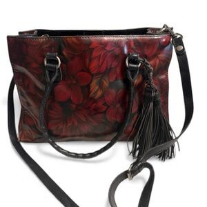 PATRICIA NASH LEATHER PRIMROSE SATCHEL RUSTIC MUMS BAG TOTE PURSE